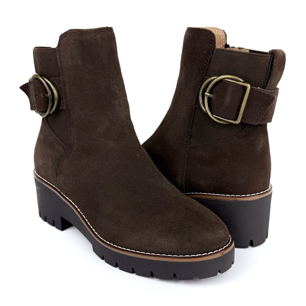 Blondo Brown Ankle Boots with Buckle